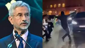 భారత విదేశాంగ మంత్రి పైకి దూసుకొచ్చిన ఖలిస్తాన్ వాదులు 